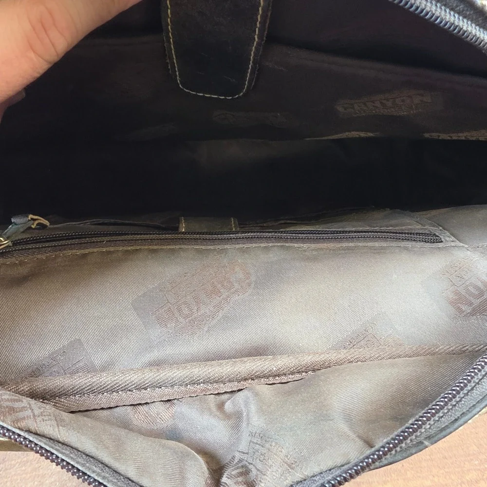 Canyon Outback Briefcase Mens Large Brown Good Distressed Leather Messenger Bag